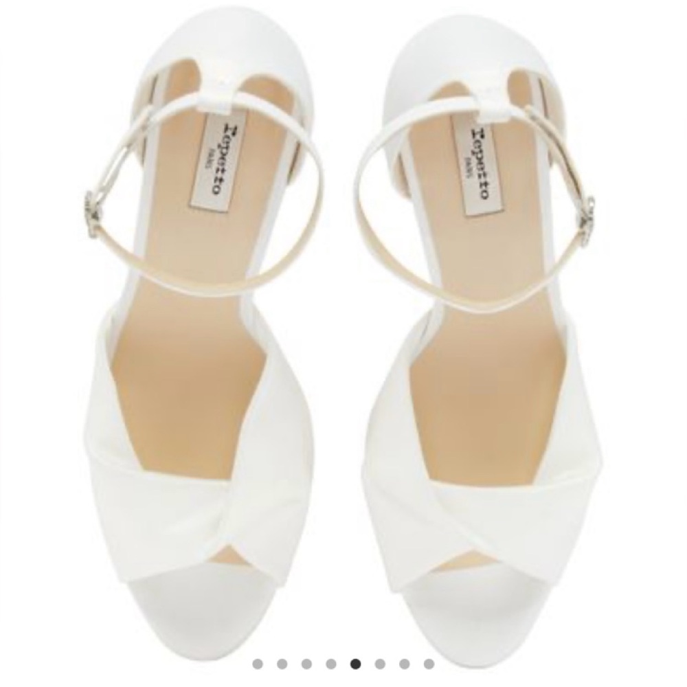 REPETTO WHITE JOY SATIN SANDAL